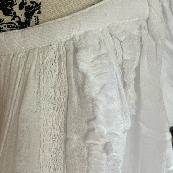 FREE PEOPLE ANGELE WHITE  TUNIC MEDIUM - Picture 8 of 9